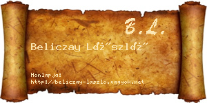 Beliczay László névjegykártya