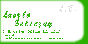laszlo beliczay business card